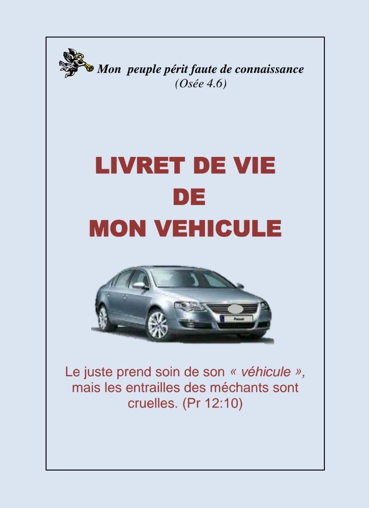 Livret de vie de mon véhicule